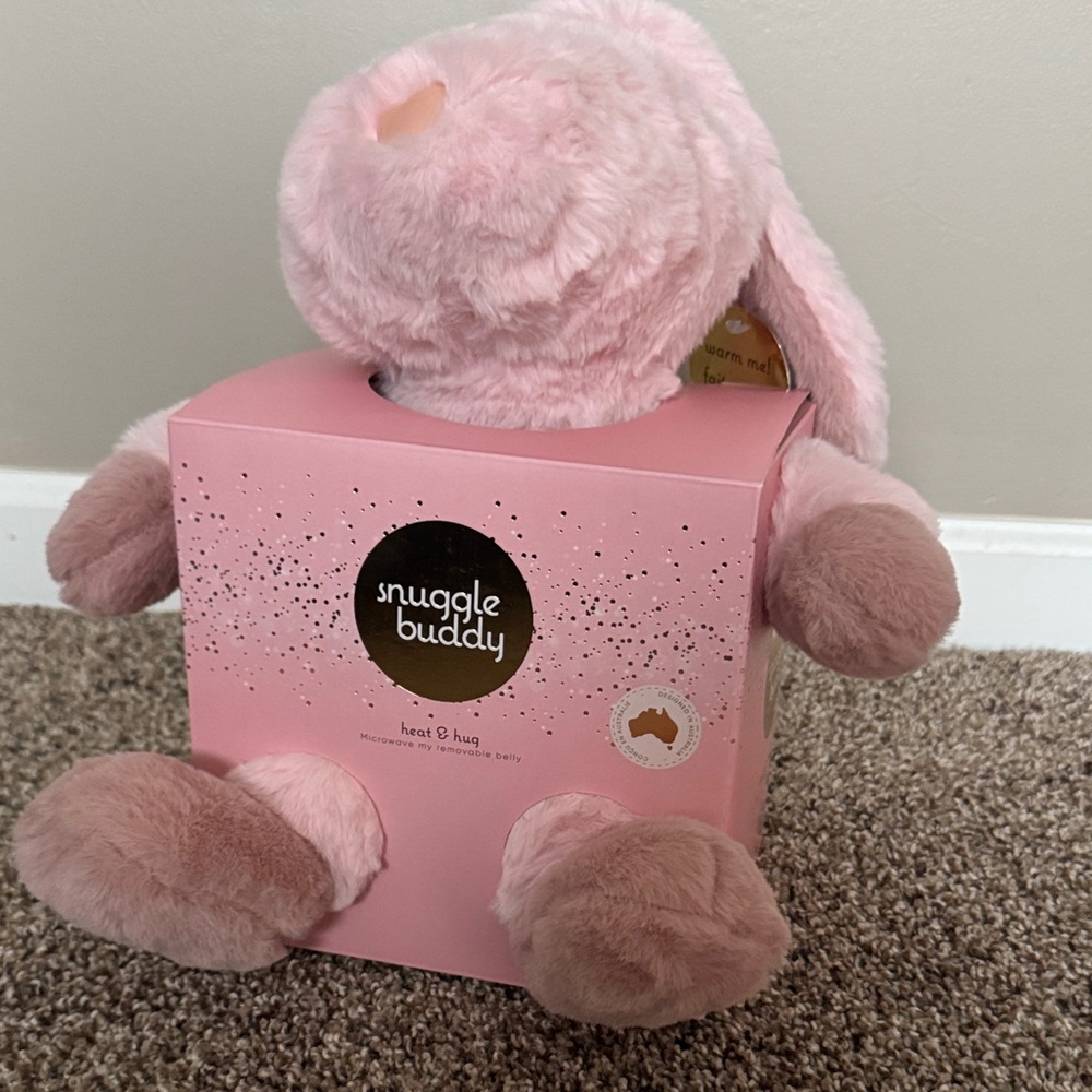 Snuggle Buddy Pink Plush heat and hug!